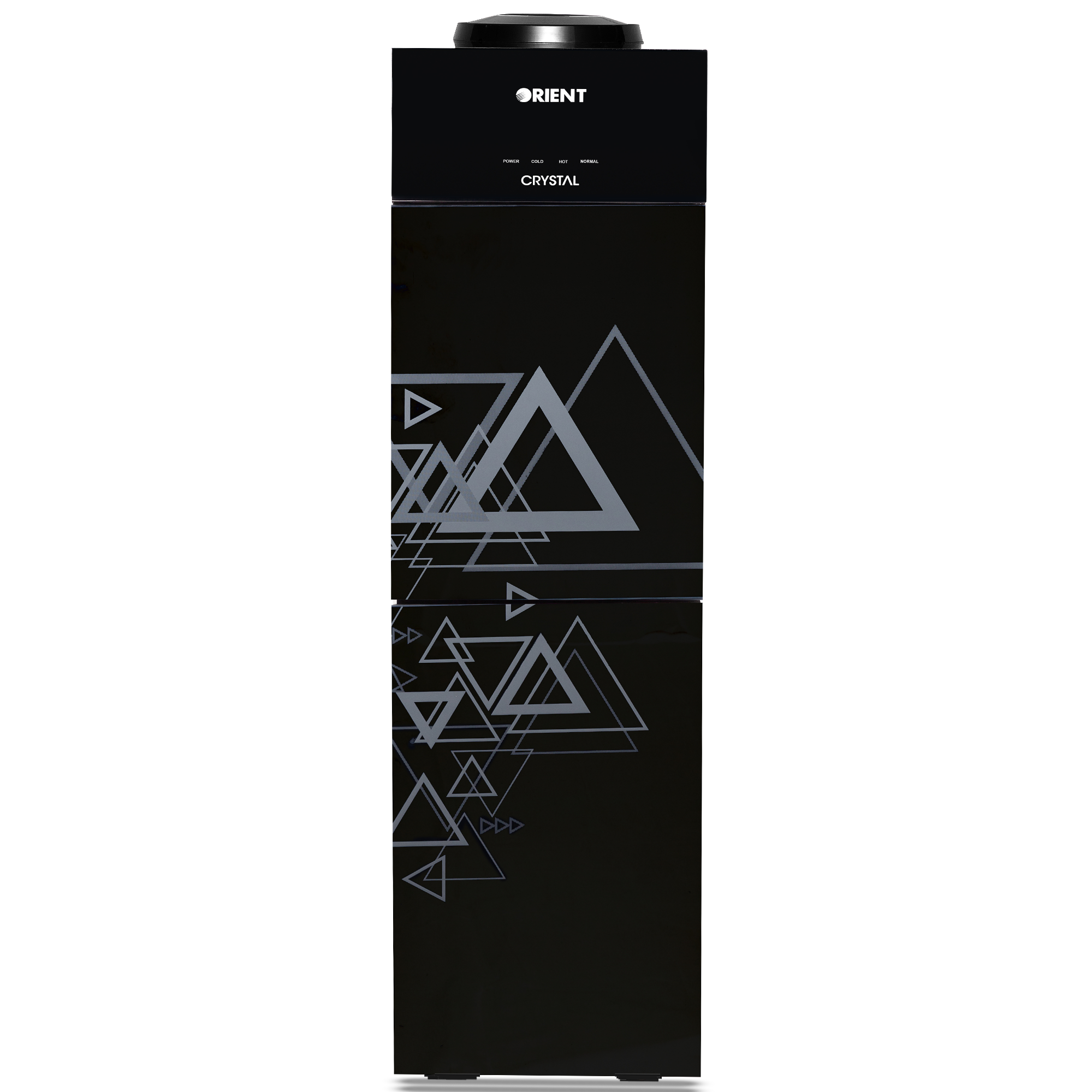 Crystal 3 Taps Triangle Black Glass door Water Dispenser