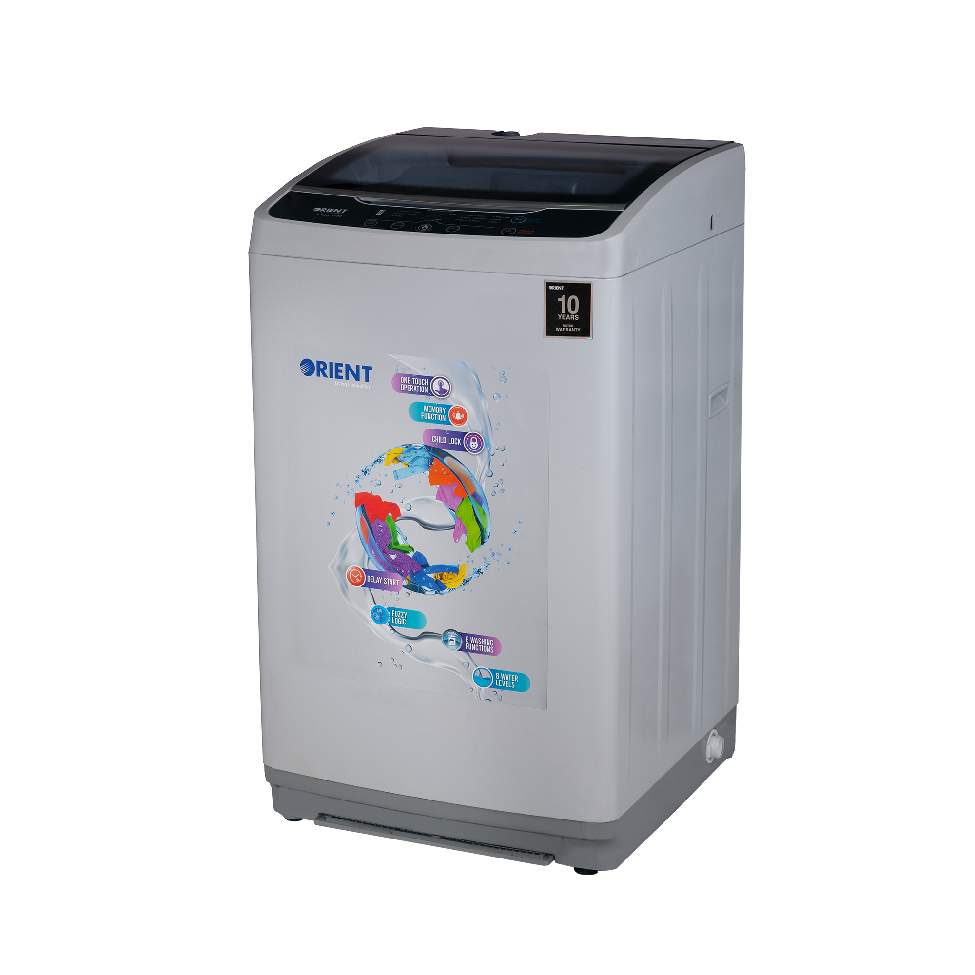 Twister 1150 10 Kg Metallic Silver Washing Machine